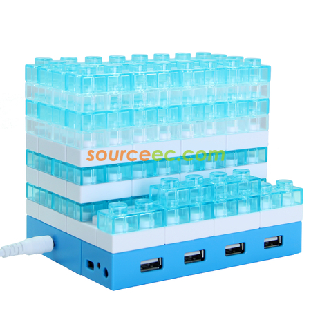 礼品订购Gattola 5合1发光积木HUB笔座/手机座广告
