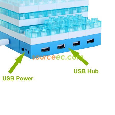礼品订购Gattola 5合1发光积木HUB笔座/手机座广告