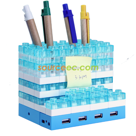 礼品订购Gattola 5合1发光积木HUB笔座/手机座广告
