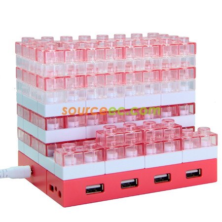 礼品订购Gattola 5合1发光积木HUB笔座/手机座广告