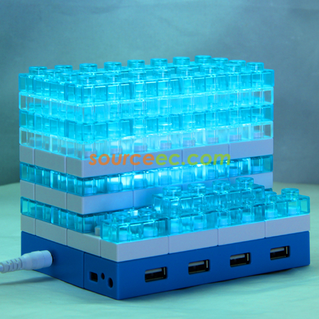 礼品订购Gattola 5合1发光积木HUB笔座/手机座广告