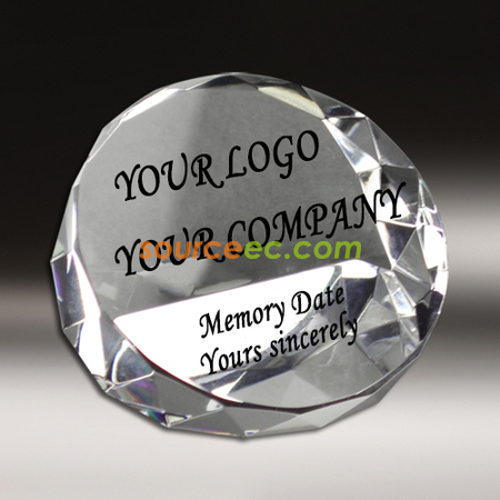 礼品订购水晶纸镇广告