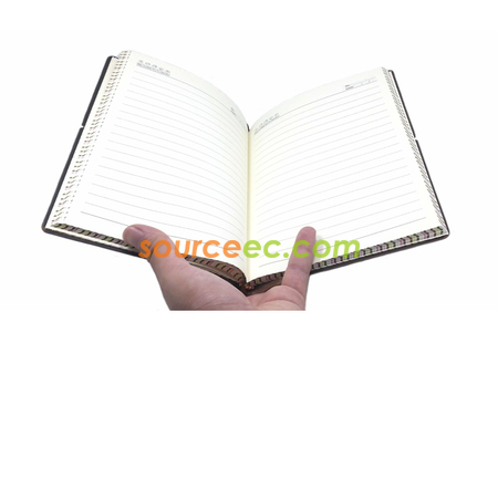 礼品订购彩纹边皮製笔记簿广告