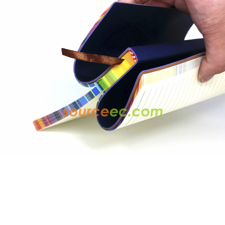 礼品订购彩虹边皮製笔记簿广告