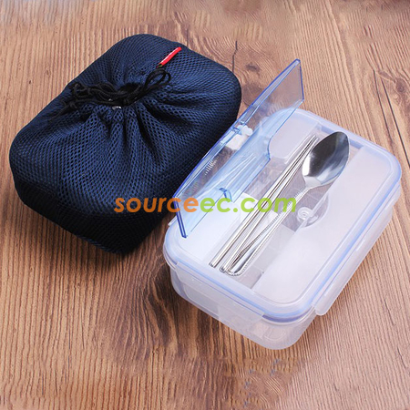 礼品订购带餐具饭盒广告