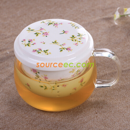 礼品订购300ML 玻璃泡茶杯广告