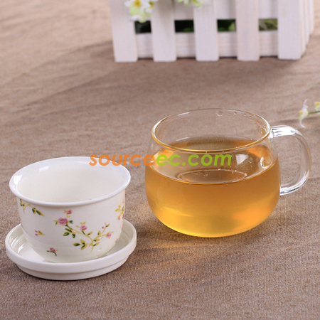 礼品订购300ML 玻璃泡茶杯广告