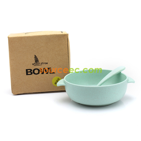 礼品订购带汤匙麦秆碗广告