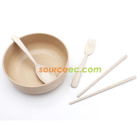 礼品订购小麦环保餐具套装广告