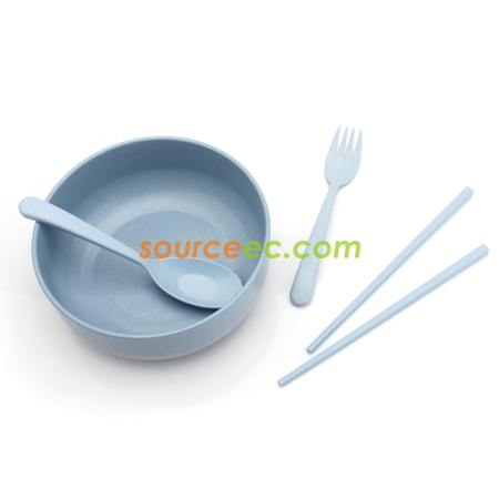 礼品订购小麦环保餐具套装广告