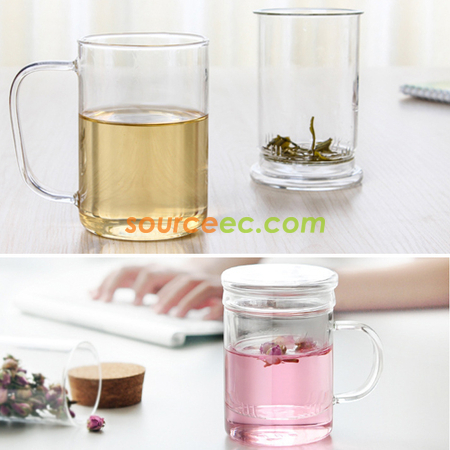礼品订购玻璃泡茶杯广告