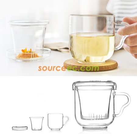 礼品订购玻璃泡茶杯广告