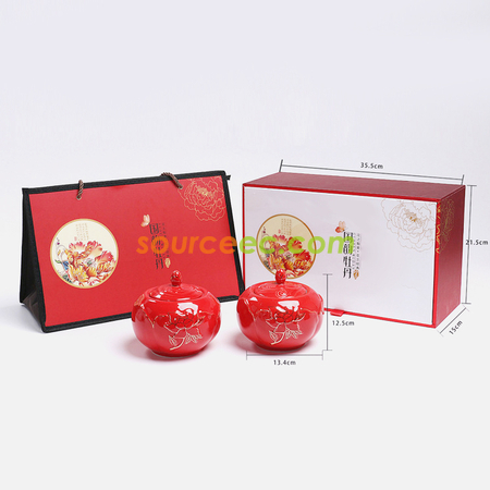 礼品订购陶瓷茶叶罐广告