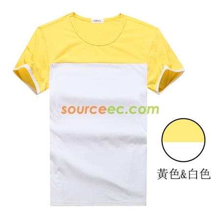 礼品订购拼色T恤定制广告