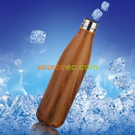 礼品订购500ML 木纹可乐保温杯广告