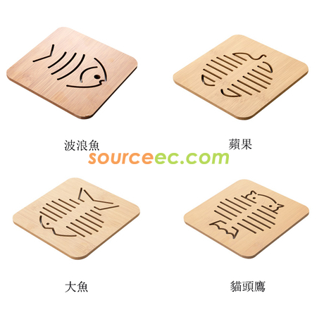 礼品订购环保木质杯垫广告