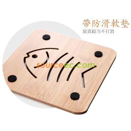 礼品订购环保木质杯垫广告