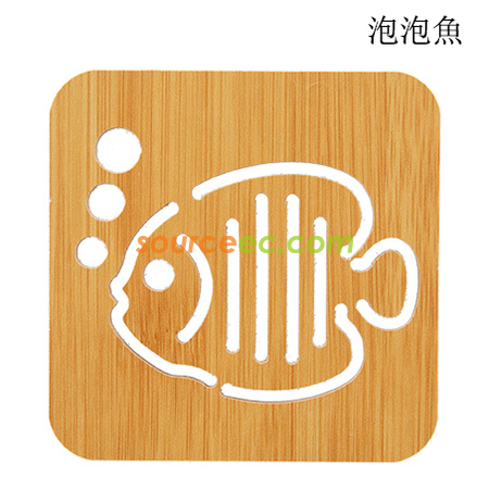 礼品订购环保木质杯垫广告