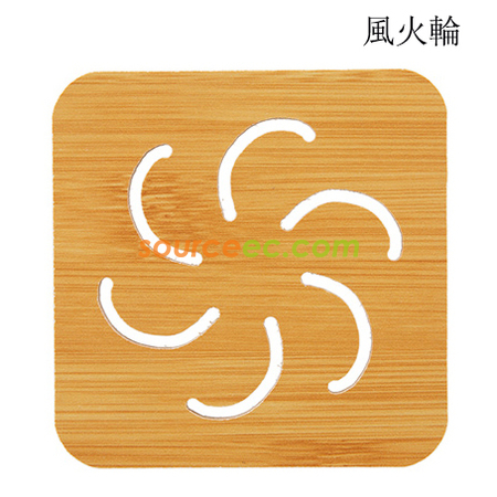 礼品订购环保木质杯垫广告