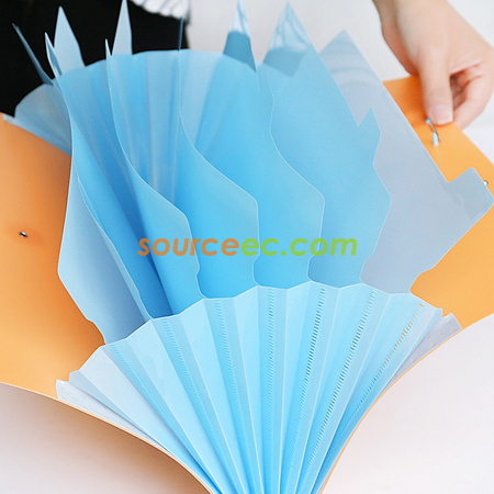 礼品订购糖果色多层搭扣文件夹广告
