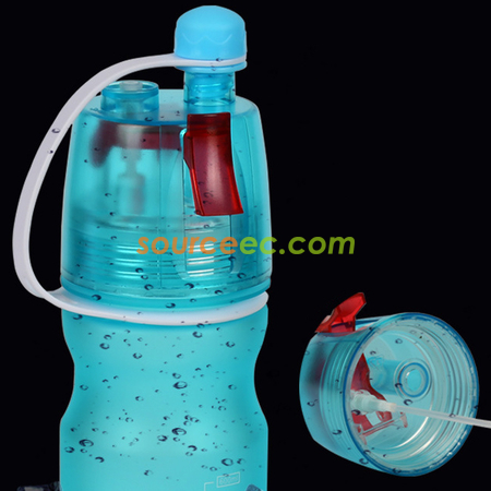 礼品订购600ML喷水运动水壶广告