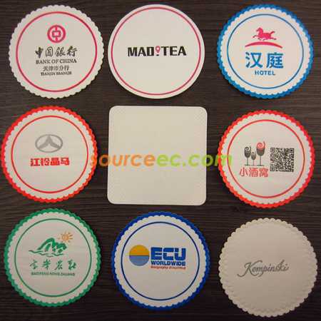 礼品订购吸水纸杯垫广告
