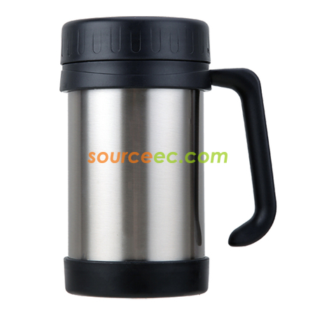 礼品订购500ML 带手柄保温杯广告