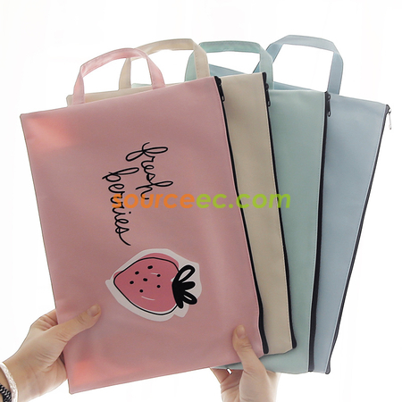 礼品订购A4拉链便携文件袋广告