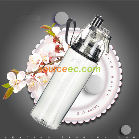 礼品订购600ML运动喷水水壶广告