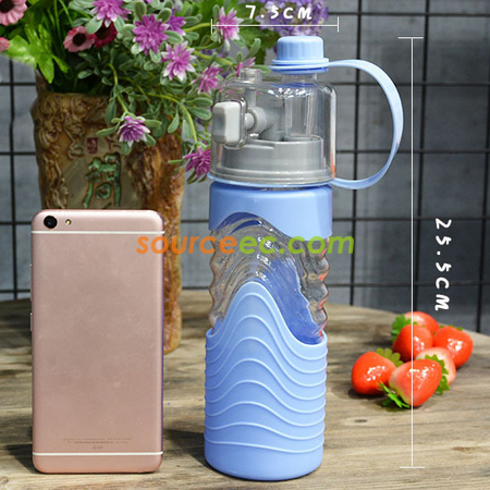 礼品订购600ML喷水运动水壶广告