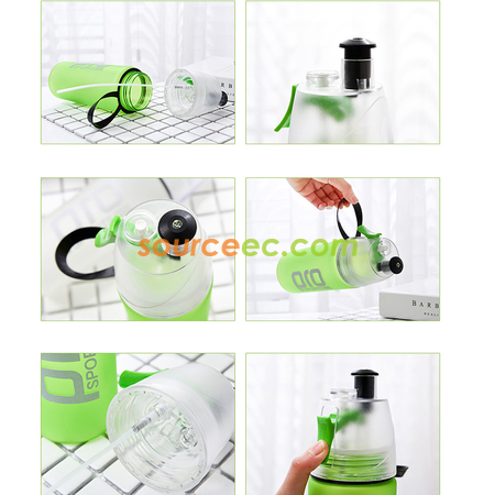 礼品订购600ML运动喷水水壶广告