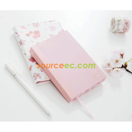 礼品订购樱花PU手帐本礼盒装广告