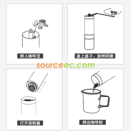 礼品订购便携式手摇咖啡磨豆机广告