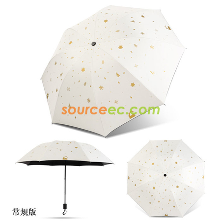 礼品订购烫金小鹿折叠雨伞广告