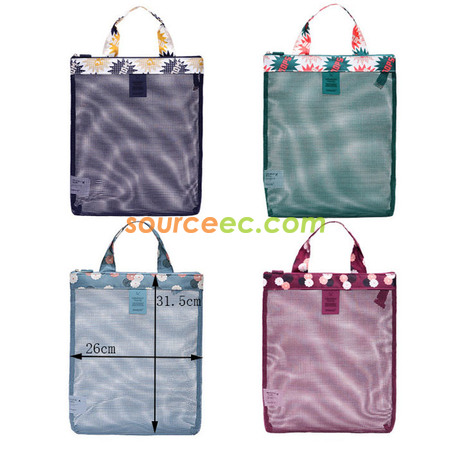 礼品订购时尚旅行夏日游泳沙滩泳装网眼收纳包广告