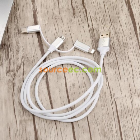 礼品订购三合一数据线广告