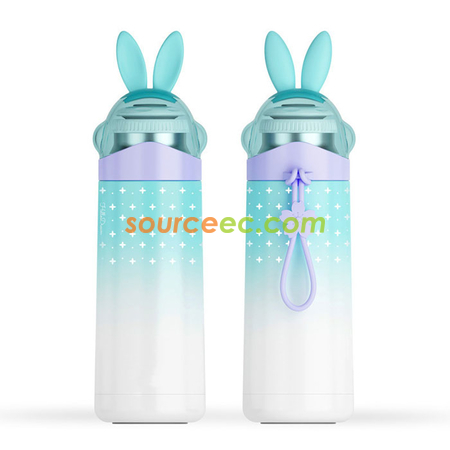 礼品订购350ML 渐变缤纷兔保温杯广告