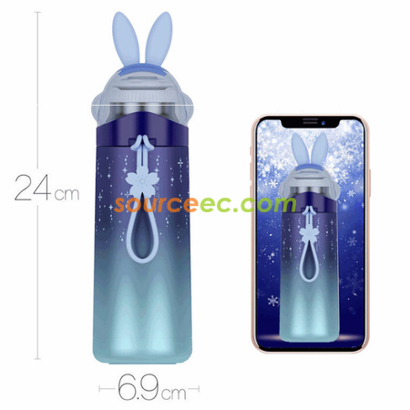 礼品订购350ML 渐变缤纷兔保温杯广告