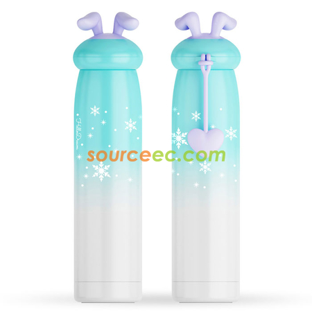 礼品订购320ML 渐变兔女郎保温杯广告