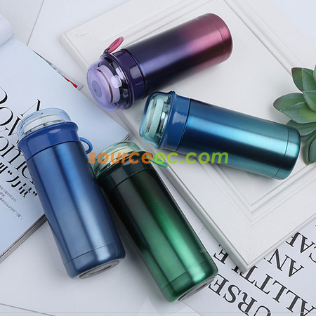 礼品订购350ML 炫彩极光渐变保温杯广告