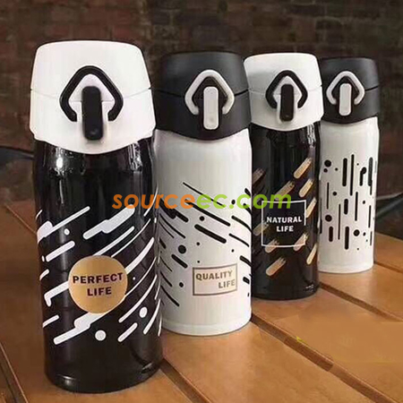 礼品订购500ML 弹跳盖不锈钢保温杯广告