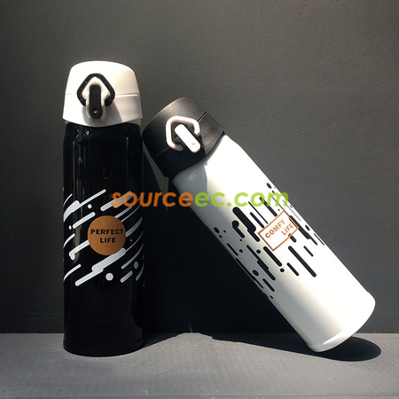 礼品订购500ML 弹跳盖不锈钢保温杯广告