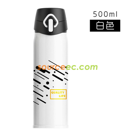 礼品订购500ML 弹跳盖不锈钢保温杯广告