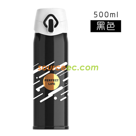 礼品订购500ML 弹跳盖不锈钢保温杯广告