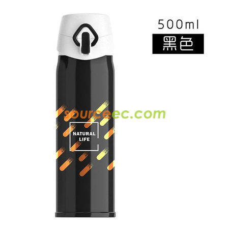 礼品订购500ML 弹跳盖不锈钢保温杯广告