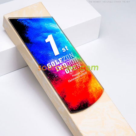 礼品订购创意大理石水晶奖杯广告
