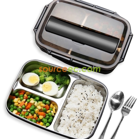 礼品订购多隔不锈钢饭盒（带餐具）广告