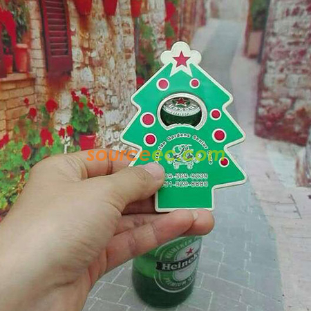 礼品订购圣诞树开瓶器广告
