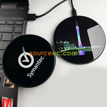 礼品订购发光LOGO手机无线充广告