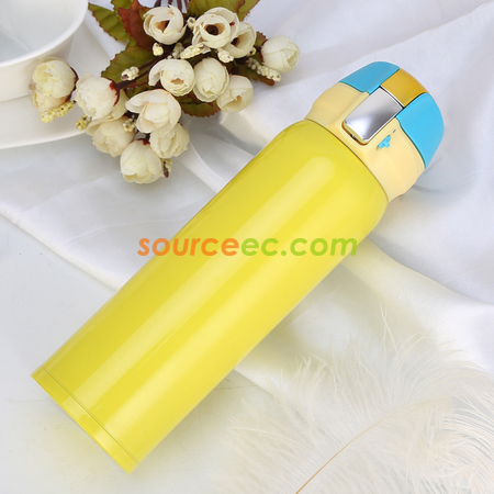 礼品订购500ML 弹跳盖不锈钢保温杯广告
